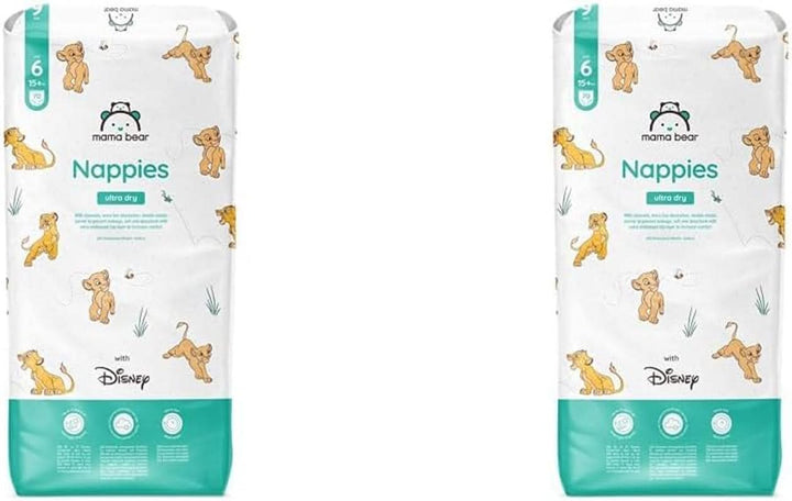 Scutece Mama Bear Disney Ultra Dry mărimea 4 (8-14 kg), alb, 84 bucăți (1 pachet) Naty Shop Mărimea 6 (15+ Kg) (pachet de 2) Pachet individual
