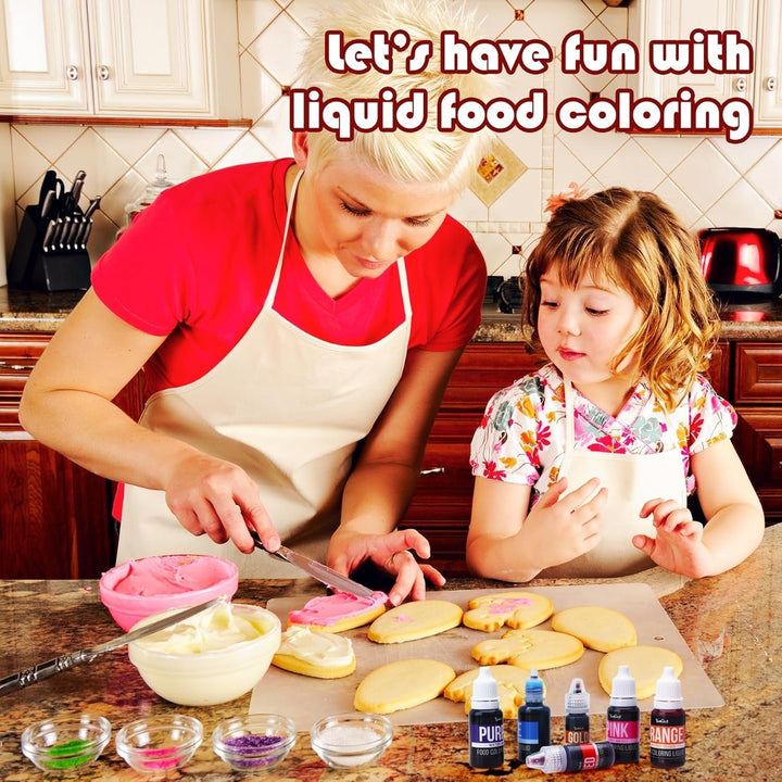 Colorant alimentar - Colorant alimentar lichid foarte concentrat pentru prăjituri, copt, ouă de Paște, băuturi - Colorant alimentar fără zahăr pentru fondant, glazură, slime, decorarea torturilor (Red Velvet, 236ml)