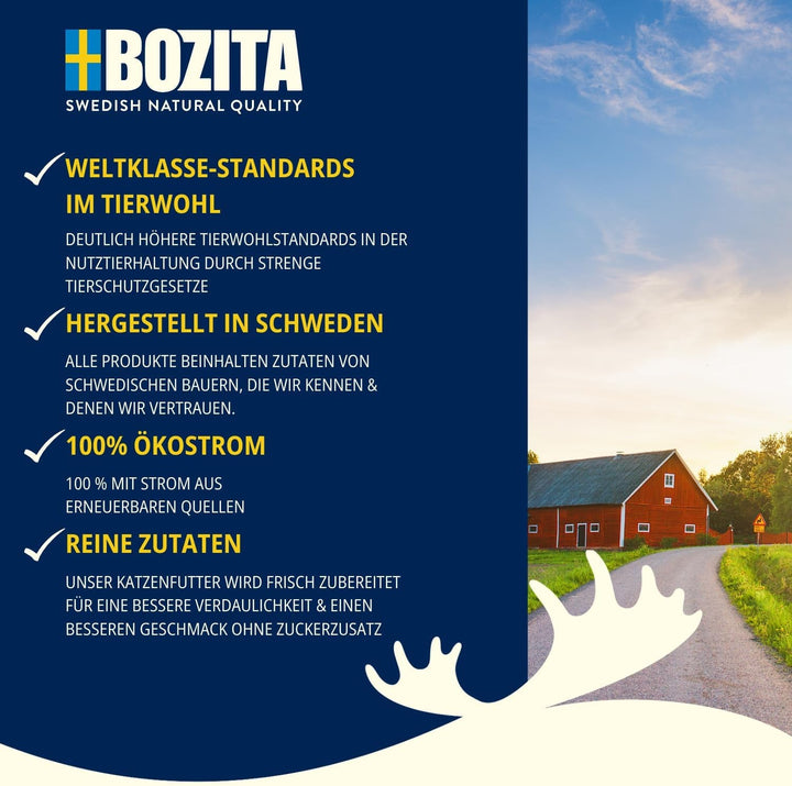 Bozita Tetra Morsels în sos cu carne de vită - 6X370G Hrană premium pentru pisici fără cereale și zahăr, fără OMG - 7,5% proteine și 5% grăsimi - extra nutritivă și gustoasă