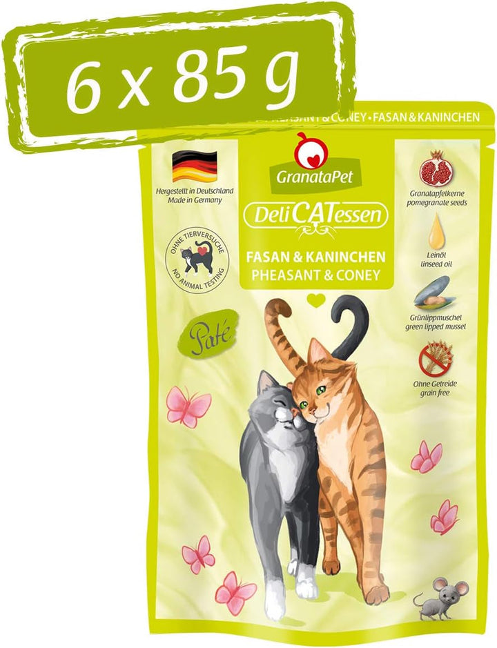 Granatapet Delicatessen Chicken PUR, hrană umedă pentru pisici, hrană fără cereale & fără zahăr adăugat, hrană pentru pisici cu conținut ridicat de carne & uleiuri de înaltă calitate, 6 X 400 G