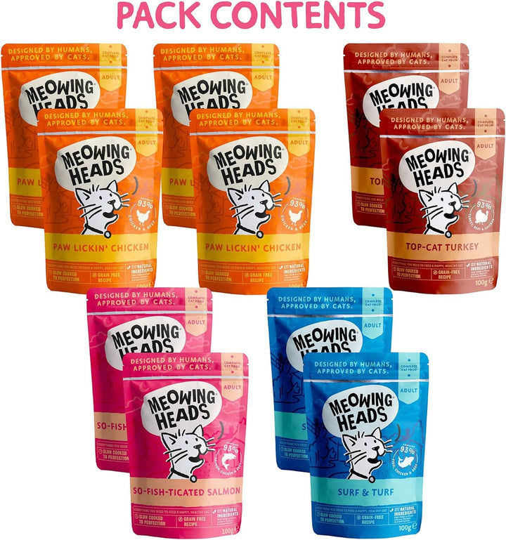 Meowing Heads MHEADS MIX VARIETY 10PK