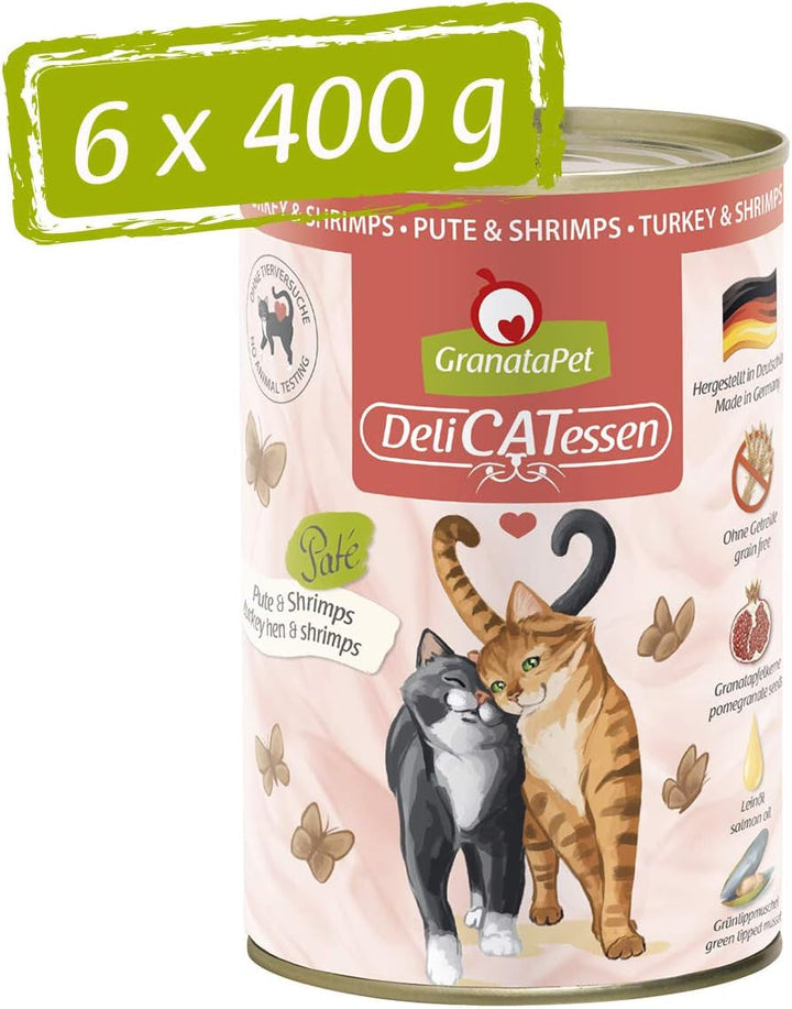 Granatapet Delicatessen Chicken PUR, hrană umedă pentru pisici, hrană fără cereale & fără zahăr adăugat, hrană pentru pisici cu conținut ridicat de carne & uleiuri de înaltă calitate, 6 X 400 G
