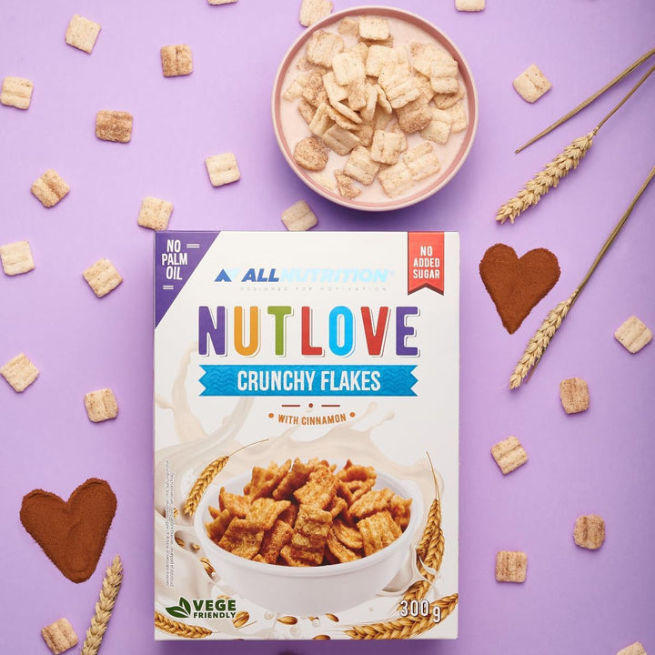 Allnutrition Nutlove Crunchy Flakes with Cinnamon 300G Cereale Naty Shop