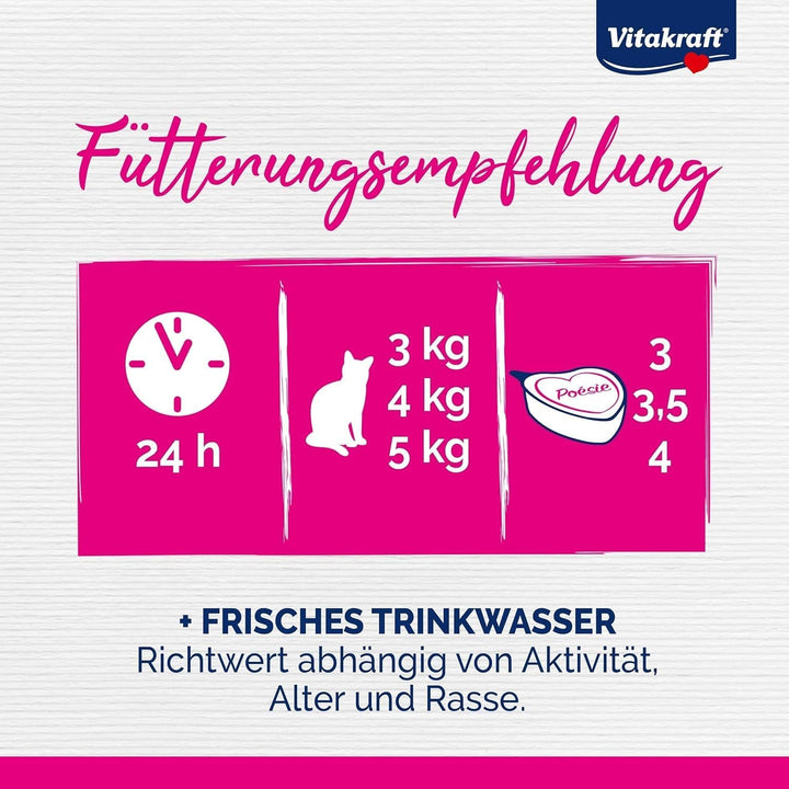 Vitakraft Poésie Création, hrană umedă pentru pisici, hrană umedă pentru pisici în sos, cu somon, cu paste și roșii, fără adaos de zahăr și cereale (1X 85G)