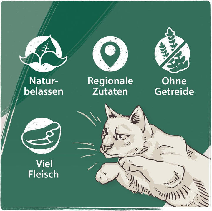 Venandi Animal - Hrană umedă premium pentru pisici, tasting pack I, pui, curcan, vită, 6 X 200 G (6-pack), fără cereale și naturală