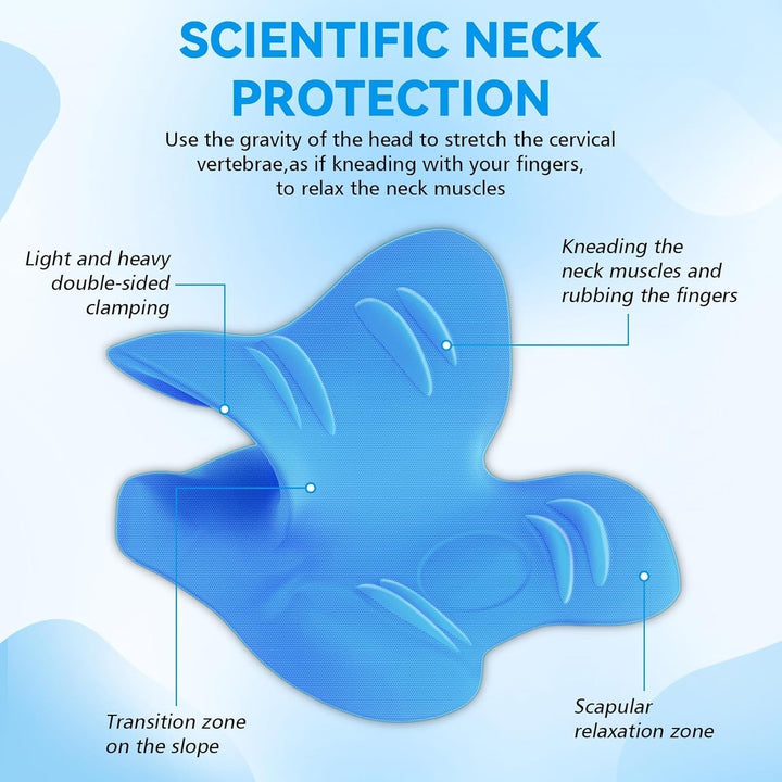 Neck Stretcher 2.0, Cloudy Neck Lefaya Neck Stretcher Orthopaedic Test Winner Neck Stretcher pentru a ușura durerea gâtului Premium Neck Hump Neck Cloud corectează postura (albastru) Perne ortopedice cervicale Naty Shop