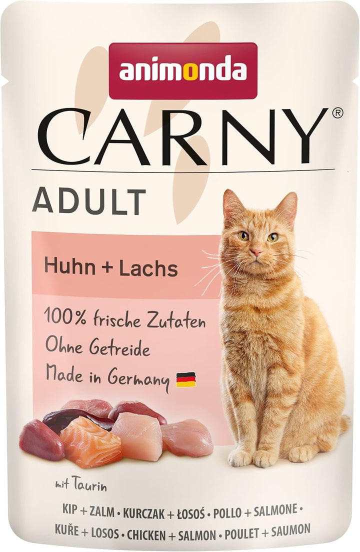 Animonda Carny Adult Hearty Variation (12 X 400 G), hrană umedă pentru pisici adulte, hrană umedă cu 100% ingrediente din carne proaspătă, hrană pentru pisici fără cereale și zahăr