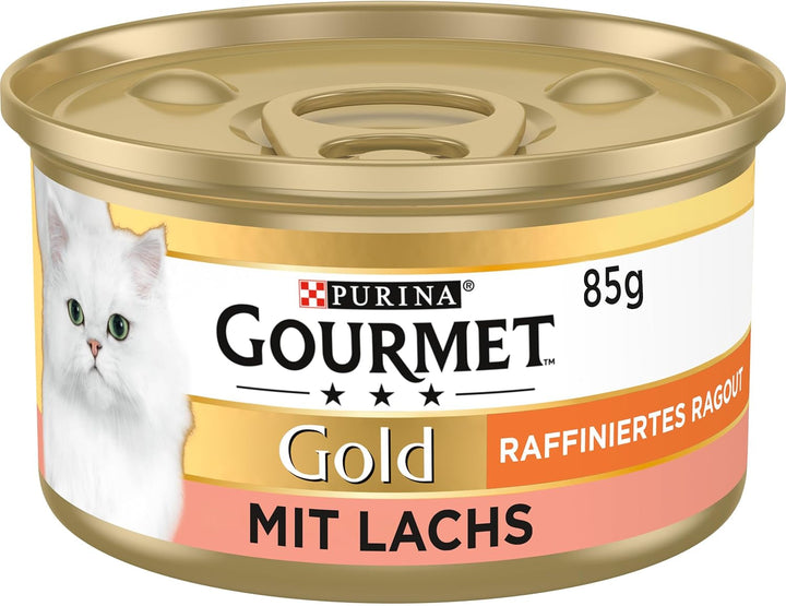Gourmet Gold Refined Ragout Hrană umedă pentru pisici, cu ton, pachet de 12 (12 X 85G)
