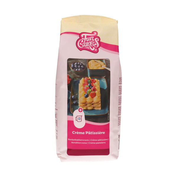 Funcakes Mix Für Crème Pâtissière, Einfach Zu Verwenden, Köstlicher Pudding Zum Füllen Von Kuchen, Cupcakes Und Anderen Leckereien, Nur Wasser Hinzufügen, Halal., 1 Kg Amestec pentru copt si gatit Naty Shop 1 Kg (1Er Pack) Vanille