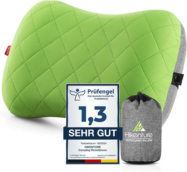 HIKENTURE Pernă gonflabilă de camping / călătorie cu față de pernă detașabilă, pernă ergonomică, pernă confortabilă pentru gât pentru călătorie / exterior, pernă gonflabilă de călătorie pentru gât (verde) ... Perne ortopedice cervicale Naty Shop Salutări