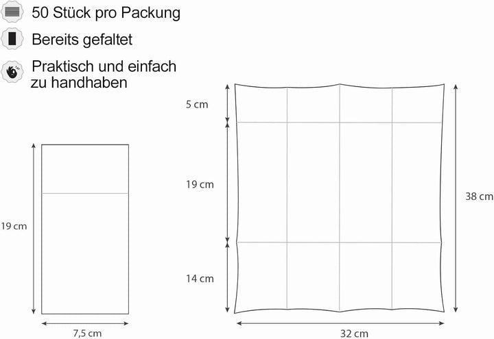 Soft Point 50 șervețele pentru tacâmuri, de înaltă calitate, șervețel de unică folosință, 32X38 Cm, galben