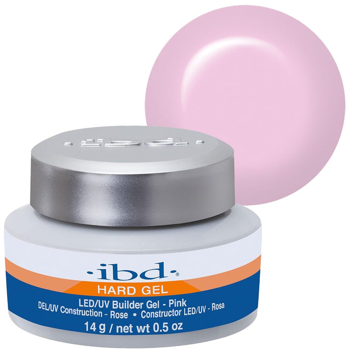 IBD Hard Gel – Gel de construcție LED/UV roz II, 1 pachet (1 x 56 g) – Fabricat în SUA – Construcție unghii acasă – Fără programări sau saloane de unghii zgomotoase
