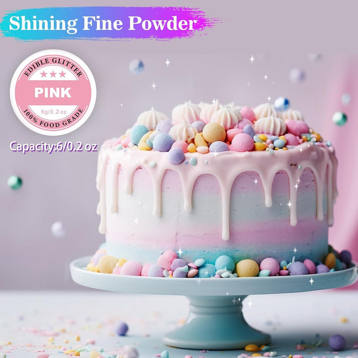 Sclipici comestibil - 6G colorant alimentar pudră pentru ciocolată, căpșuni, brioșe, prăjituri, fondant (violet)