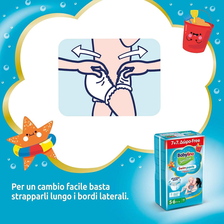 Pantaloni de înot Sensitive, scutece pentru mare și piscină Mama si Copilul Naty Shop