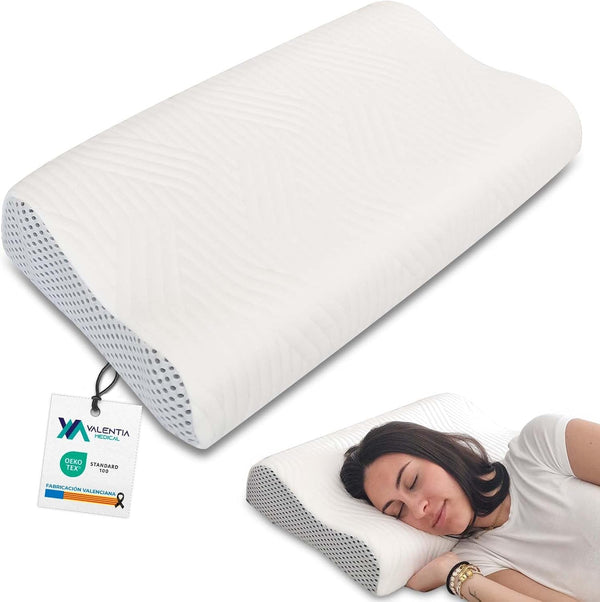 Valentia Medical - Pernă de sprijin pentru gât spumă de memorie, pernă ortopedică, pernă pentru dureri de gât, pernă din spumă de memorie, pernă pentru gât, capac lavabil ultra-moale Perne ortopedice cervicale Naty Shop Titlu implicit