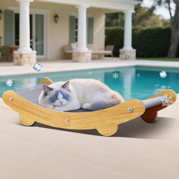 Tablă de zgâriat pentru pisici, scaun pentru pisici impermeabil, rezistent la umiditate și durabil, design curbat la 160 de grade care permite pisicilor să doarmă confortabil pentru a preveni umezeala