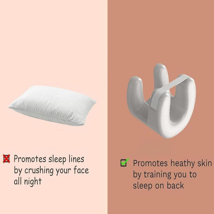 Pernă de frumusețe, pernă antirid, pernă ortopedică de sprijin pentru gât, pernă de frumusețe anti-îmbătrânire, pernă din spumă de memorie, pernă de sprijin pentru gât, pentru a menține ridurile faciale, pernă de dormit (negru) Perne ortopedice cervicale Naty Shop