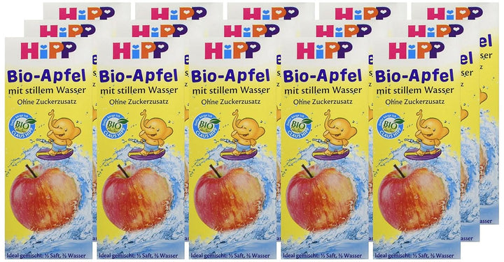 Suc de mere organic Hipp cu apă plată, pachet de 15 (15 x 200 ml) Mama si Copilul Naty Shop