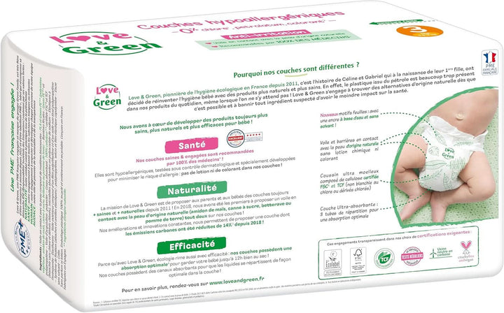 Love & Green, scutece marimea 3, hipoalergenice, fara clor Mama si Copilul Naty Shop