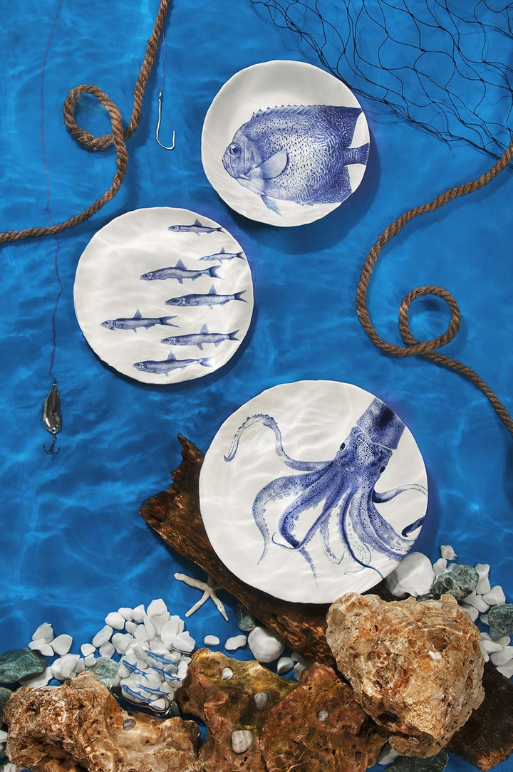 Excelsa Flora & Fauna Teller, Keramik, Mehrfarbig Seturi vesela masa Naty Shop