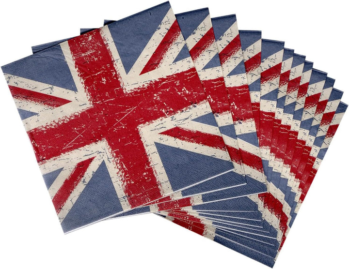 Smiffys Union Jack Vintage Style Print Veselă de masă