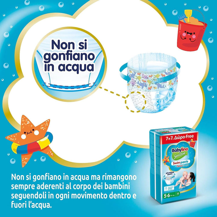 Pantaloni de înot Sensitive, scutece pentru mare și piscină Mama si Copilul Naty Shop