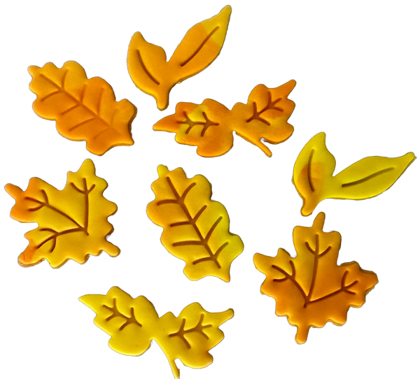 Set 8 decoratiuni comestibile din zahar, Frunze Nati Shop