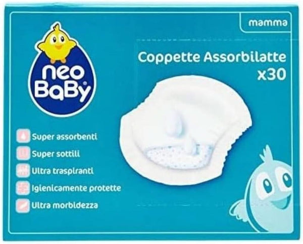 Neo Baby, Cupe de absorbție a laptelui matern, 30 buc Accesorii Hrana si Alaptare Bebe Naty Shop