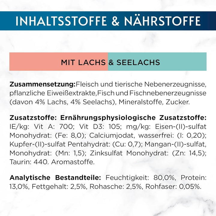 Gourmet Perle Duetto Hrană umedă pentru pisici, cu somon și pollock, 26Pack (26 X 85G)