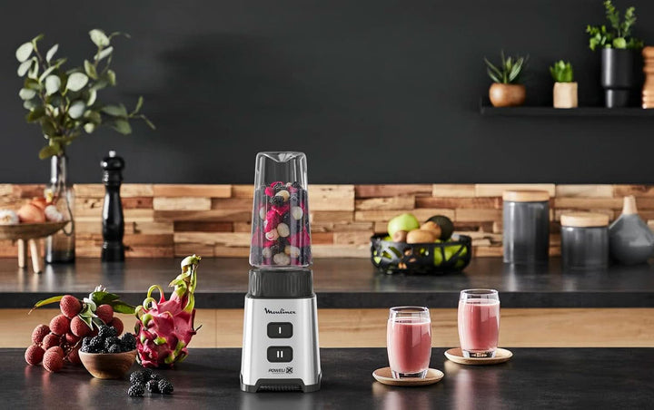 Blender Pulseo LM17GD, 400 W, 4 lame, 700 Ml, Recipient portabil 600 Ml Bucatarie Naty Shop