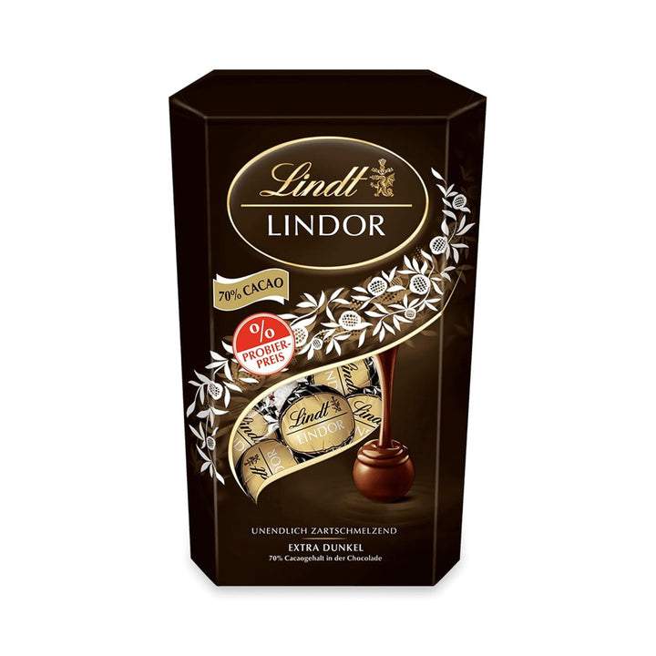 Lindt Chocolate LINDOR Double Chocolate Balls, Promoție | Pungă de 137 G Bomboane de Ciocolata Naty Shop Ciocolata neagra, 70%, 375 G