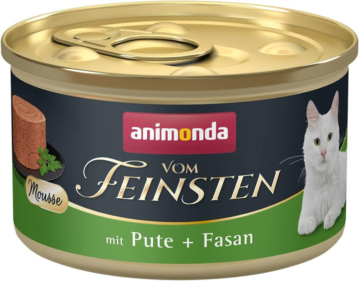 Animonda Vom Feinsten Mousse Cat Food Wet Beef + Duck (12 X 85G), hrană umedă pentru pisici fără cereale, fără zahăr, cu ingrediente proaspete, din carne