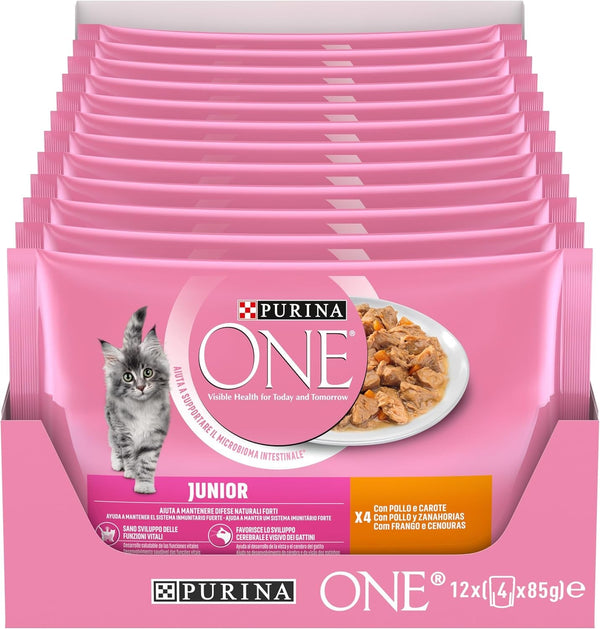 PURINA ONE Single Serve - Junior - Pui - 4 X 85 G