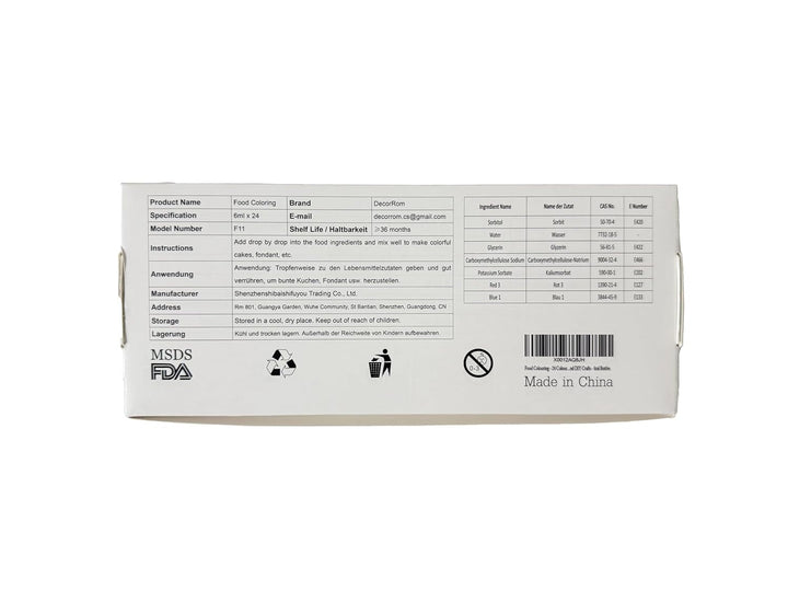 Colorant alimentar - Set de 24 de culori colorant alimentar lichid pentru copt torturi, fursecuri, fondant, macaroane - Colorant alimentar pentru decorarea torturilor, săpunuri DIY, colorant pentru artizanat - 6 ml fiecare