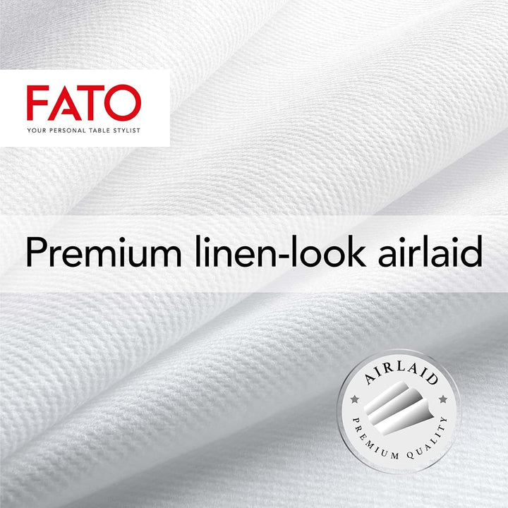 Fato - Șervețele din hârtie uscată, airlaid, efect textil, pachet de 50 de șervețele, format 40X40 pliate în 4, decor Shade Silver