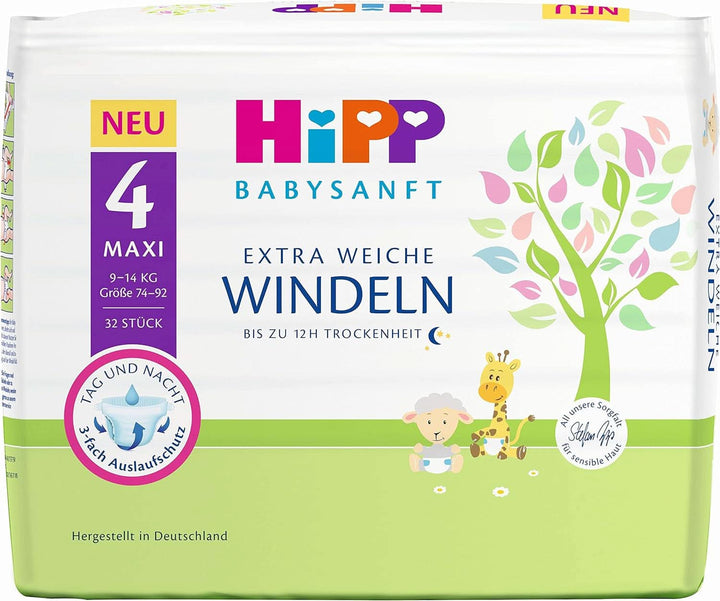 Hipp Babysanft scutece Newborn 1 Carry, pachet de 3 (3 x 24 bucăți) Naty Shop