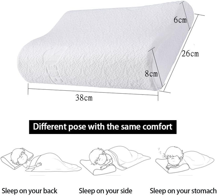 Pernă pentru copii din spumă de memorie 3-12 ani Pernă pentru copii Pernă ortopedică Cu spumă de memorie Pernă din spumă de memorie Cu față de pernă din bumbac 100% detașabilă (3-12 ani) Perne ortopedice cervicale Naty Shop
