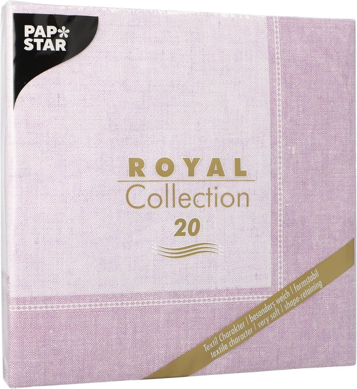 PAPSTAR 50 șervețele ROYAL Collection 1/4-fold 40 Cm X 40 Cm Pink Linum