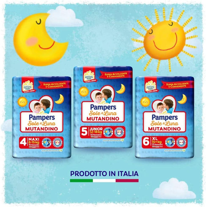 Pampers Sun And Moon Pampers Junior mărimea 5, 12-18 kg, 84 scutece Mama si Copilul Naty Shop