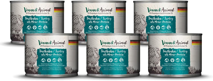 Venandi Animal - Hrană umedă premium pentru pisici - Beef as monoprotein 12-pack (12 X 125 G), fără cereale, monoproteină