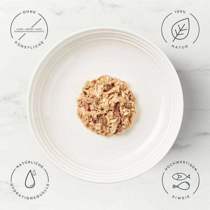 Encore Premium 100% Natural Hrană umedă la conservă pentru pisici cu sardine și file de ton - pachet de 16 X 70G