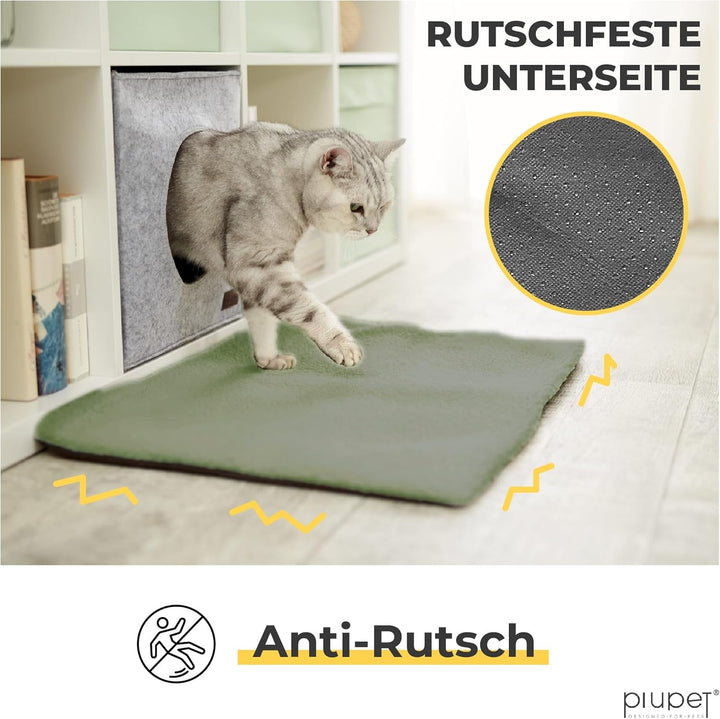 Pătură autoîncălzitoare pentru pisici Piupet® I 60 x 45 cm I Pătură electrică de încălzire I Pătură încălzitoare pentru pisici I Pătură electrică de încălzire pentru pisici I Pături pentru pisici I Pat pentru pisici I (Pentru pisici, verde)