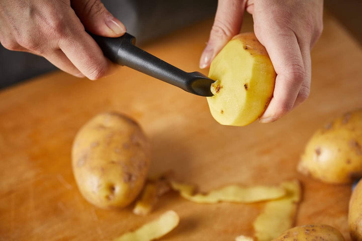 Fiskars Peeler cu lamă mobilă, lungime: 18 cm, oțel/plastic Naty Shop