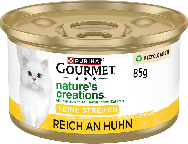 Gourmet Nature'S Creation hrană umedă pentru pisici în jeleu natural, pui, pachet de 12 (12 X 85G)