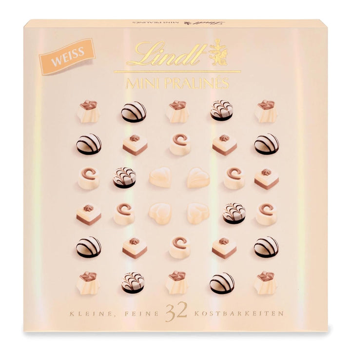 Ciocolată Lindt - Nougat Mini Pralinés, 165 grame, cutie cu 36 de praline Bomboane de Ciocolata Naty Shop 163 G Ciocolata alba