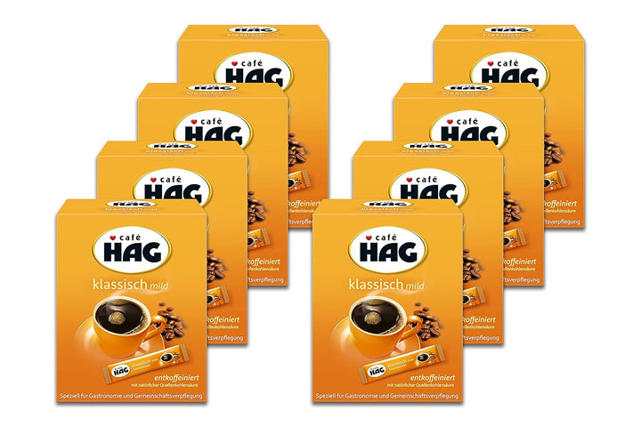 Café HAG Classic Mild Café Crema, boabe de cafea integrală decofeinizată, intensitate 4/5, pentru uz profesional Cafea Naty Shop 360 grame