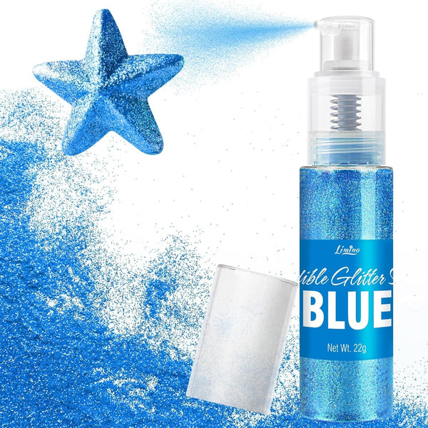 Glitter comestibil, spray, diverse culori, 22 grame Naty Shop Albastru