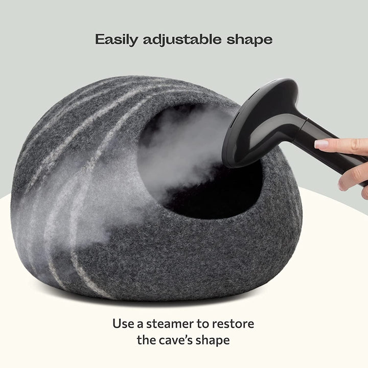 MEOWFIA Pat pentru Pisici Peșteră – Paturi ecologice din lână 100% Merino pentru pisici și pisoi