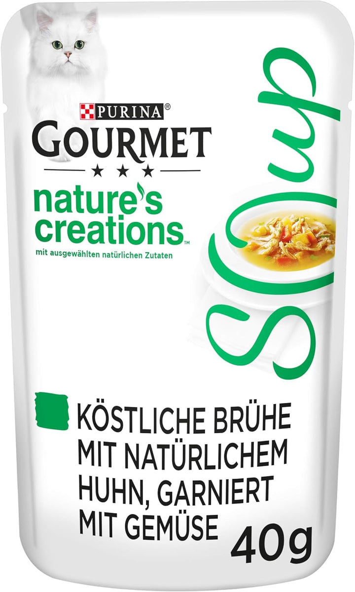 Supă Gourmet Crystal pentru pisici cu pui natural, 32Pack (32 X 40G)