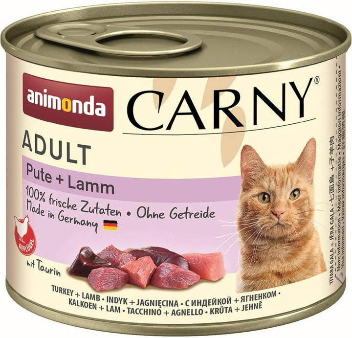 Animonda Carny Adult Hearty Variation (12 X 400 G), hrană umedă pentru pisici adulte, hrană umedă cu 100% ingrediente din carne proaspătă, hrană pentru pisici fără cereale și zahăr